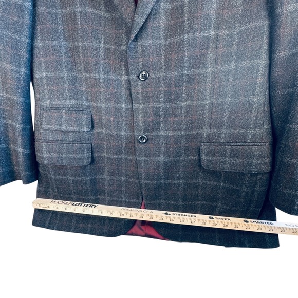 Innocenti Tailored for Tom James Men's Wool Blazer Plaid Checked Sport Coat 40R - Picture 7 of 14